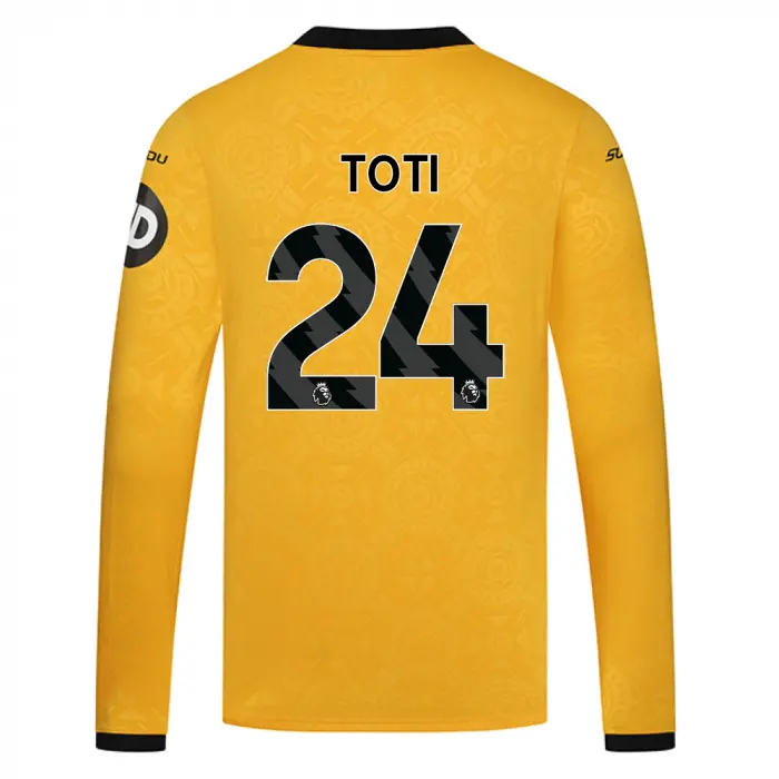 Wolverhampton Wanderers Store | Shop Official 2025-26 Wolves Home Shirt – LS TOTI 24 Wolves Gear